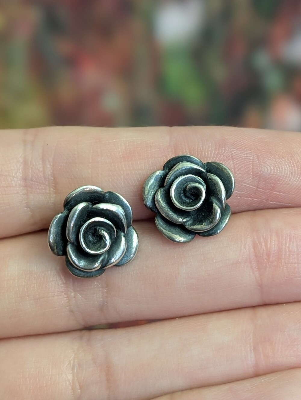 RETIRED James Avery Rose Earrings